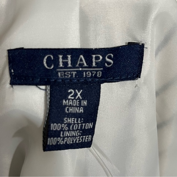 ⭐️Chaps White & Black Striped 100% Cotton Button Front Blazer / Jacket S… - Picture 7 of 9